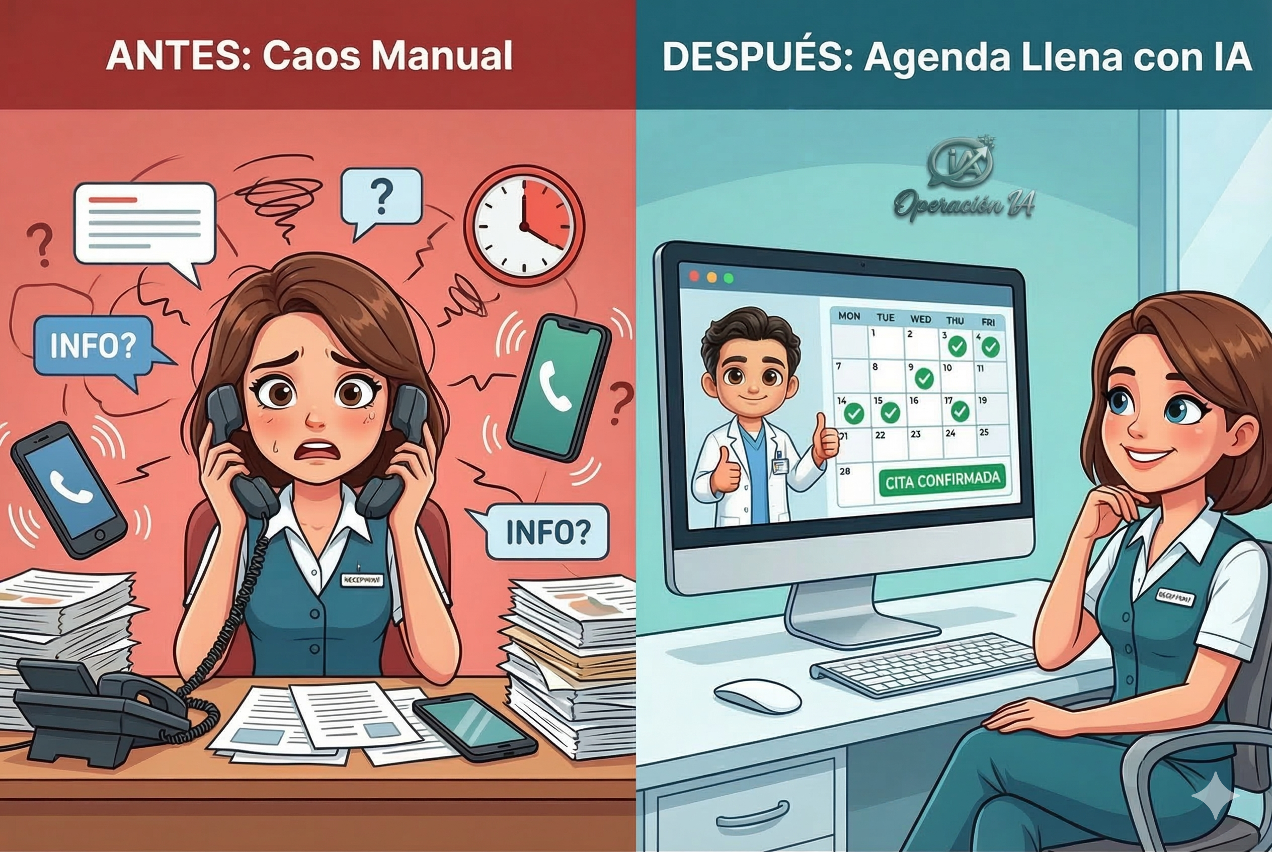Comparativa de eficiencia: Agendamiento manual vs IA en clínicas dentales